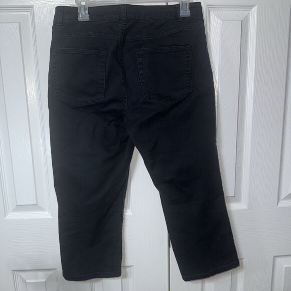 Coldwater Creek Natural Fit Women Capri Pants Black Straight Size 4 - Picture 2 of 7